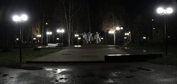 Новое освещение появилось в сквере Журавлева и в парке Авиастроителей в Дубне
